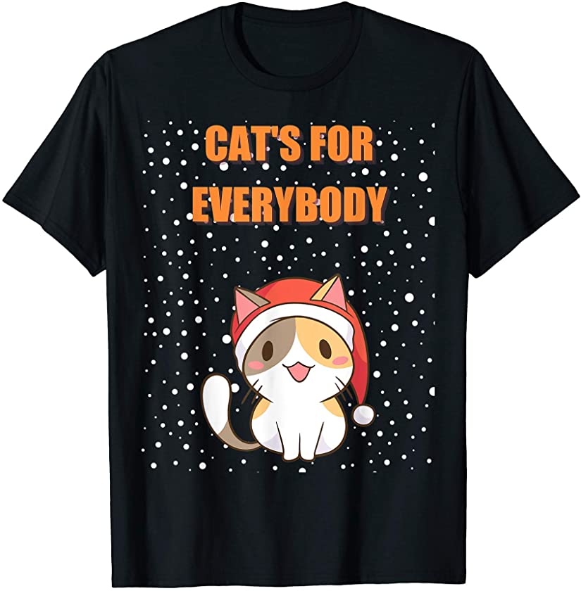 Cats For Everybody Christmas Cute Cat Lover Ugly Sweater T-S T-Shirt