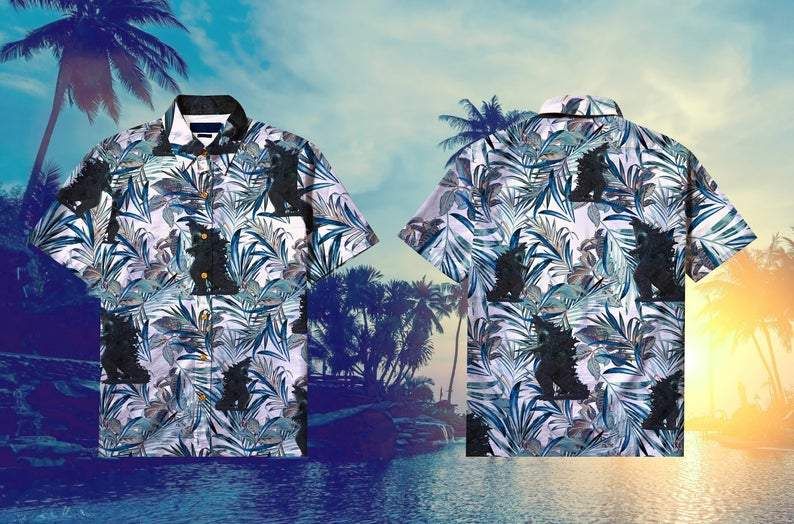 Godzilla Tropical Island Unisex Hawaii Aloha Shirt Ha75479