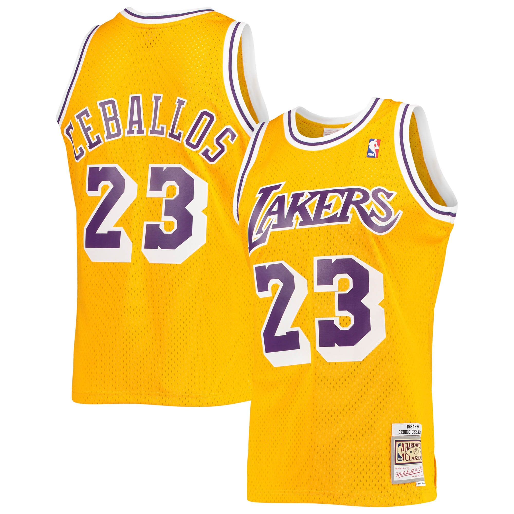 Cedric Ceballos Los Angeles Lakers Mitchell & Ness 1994-95 Hardwood Classics Swingman Jersey – Gold NBA