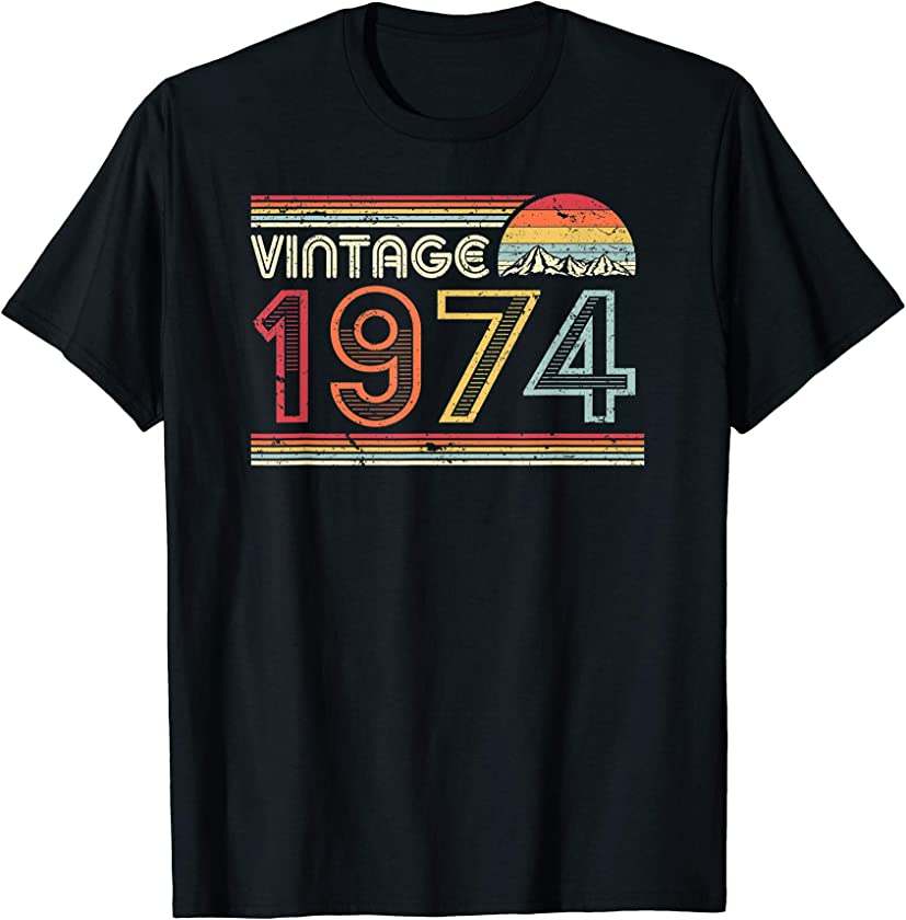 1974 Vintage Shirt, Birthday Gift Tee. Retro Style T-Shirt