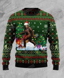 Big Foot Xmas Ugly Christmas Sweater, All Over Print Sweatshirt