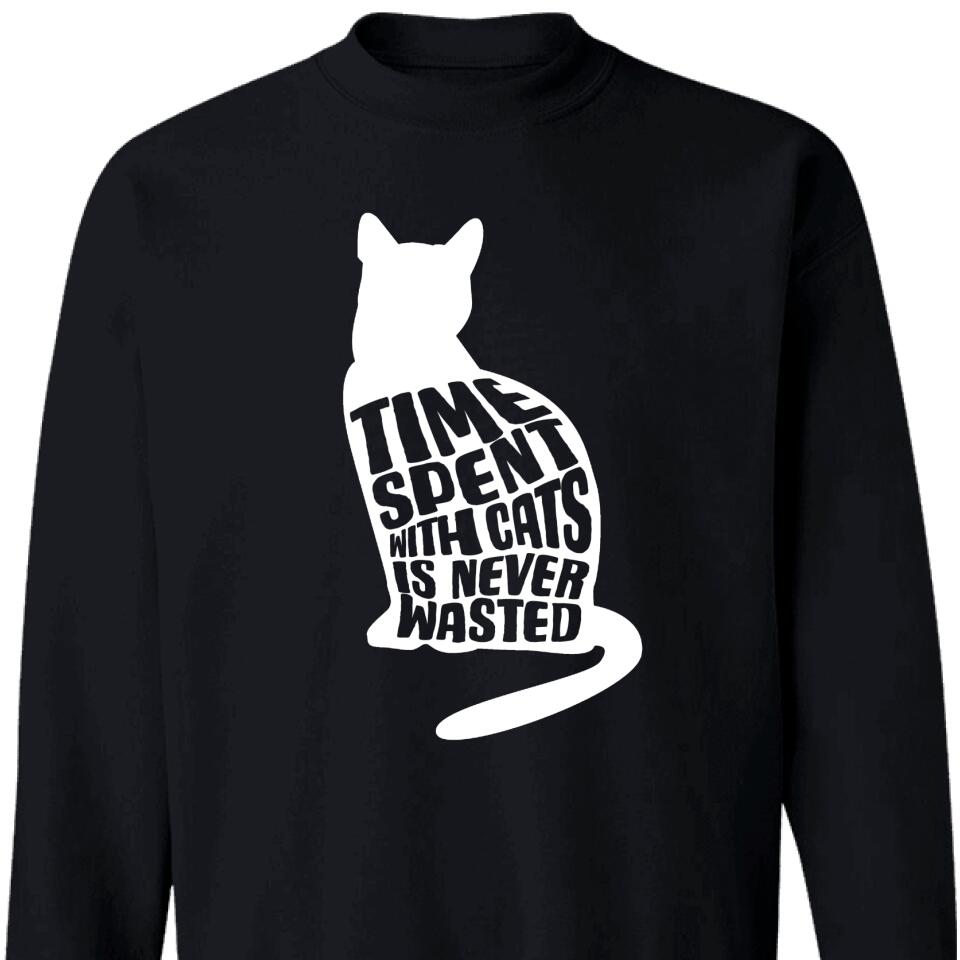 Trending Personalized – Time Spent With Cats Is Never Wasted Sweatshirt