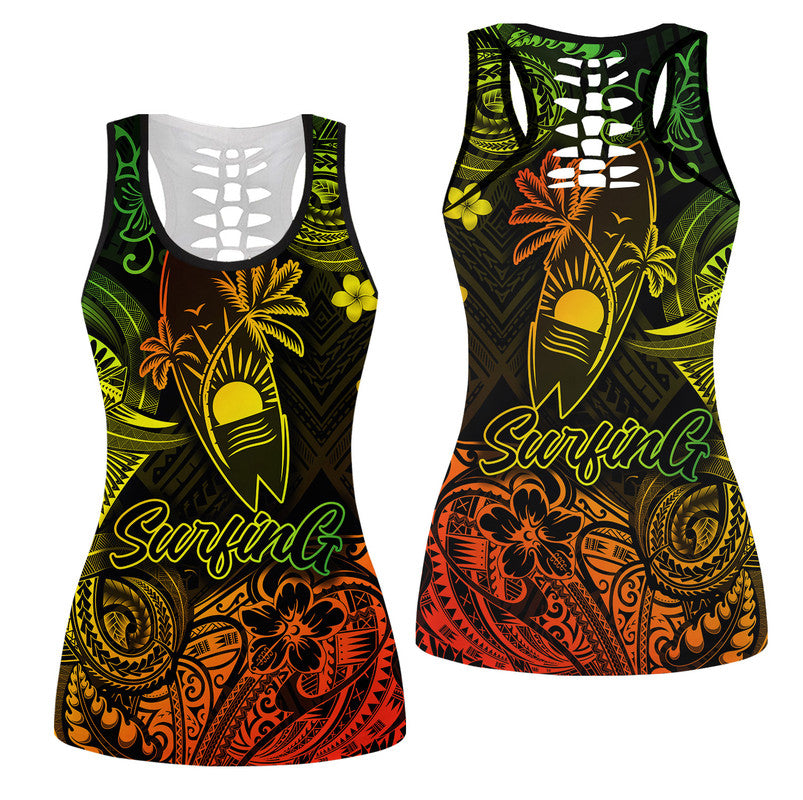 Hawaiian Surfing Polynesian Hollow Tank Top Unique Style Reggae Ha97101