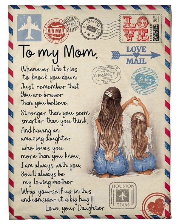 To My Mom Love Mail Blanket