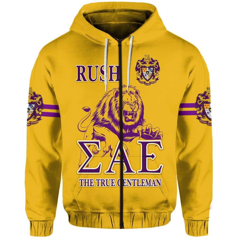 Sigma Alpha Epsilon Sae Zip Hoodie Lion Rush – The True Gentleman Lt8