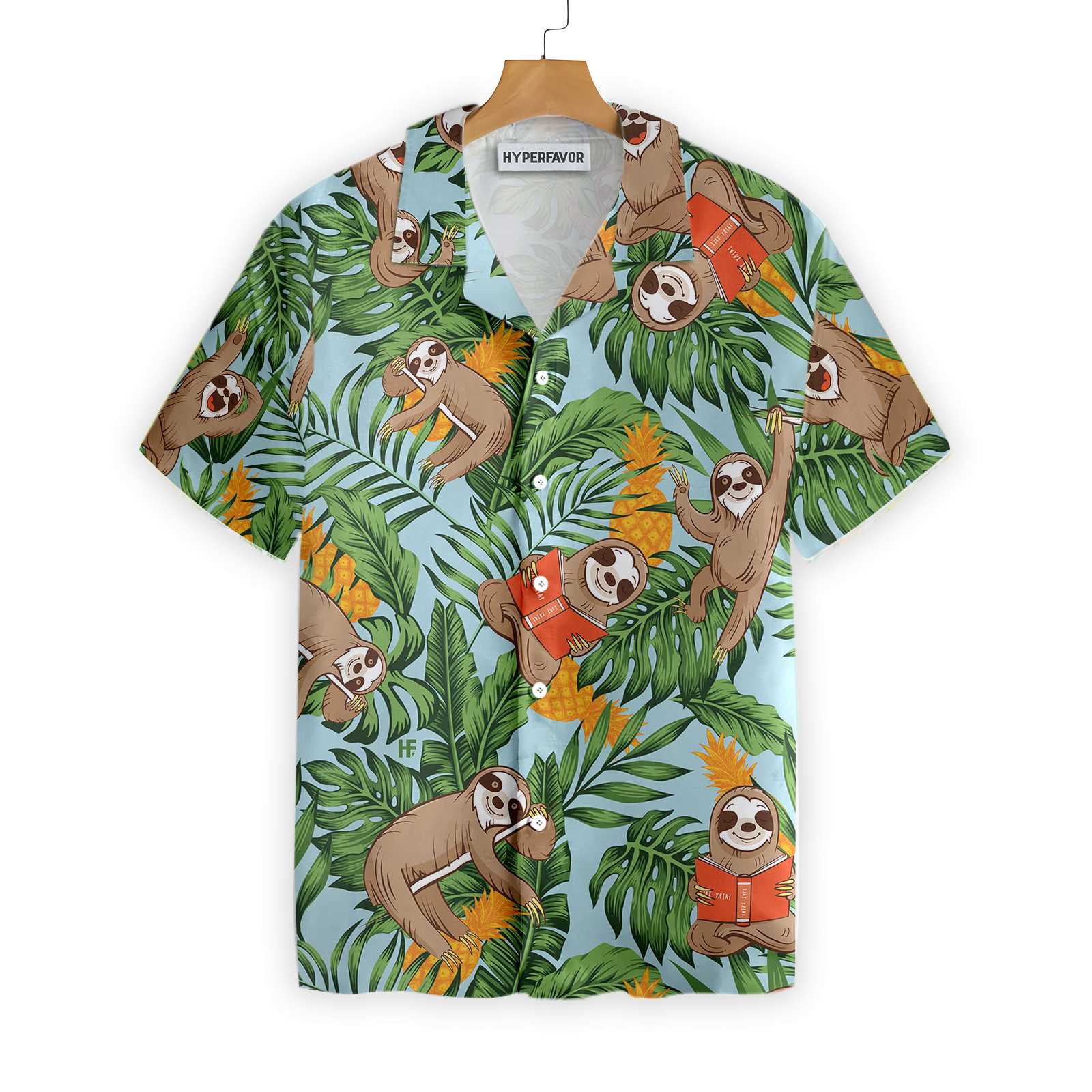 Sloth With Tropical Fruit Shirt For Men Hawaii Ha14385