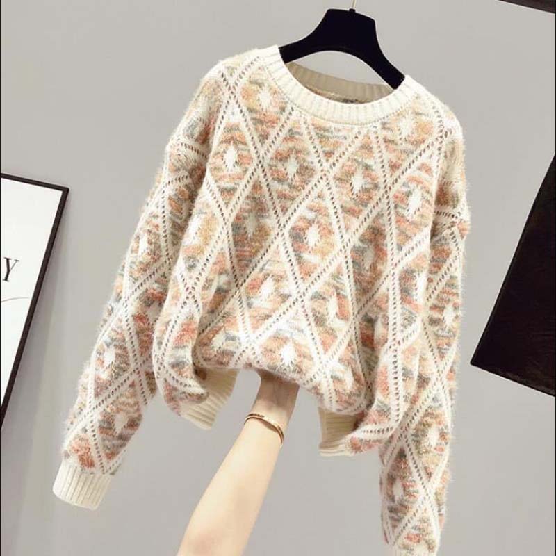 Women Round Neck Sweater All-match Warm Knitting Base Coat Thickened Warm Pullover Sweater In Autumn and Winter свитер женский alx