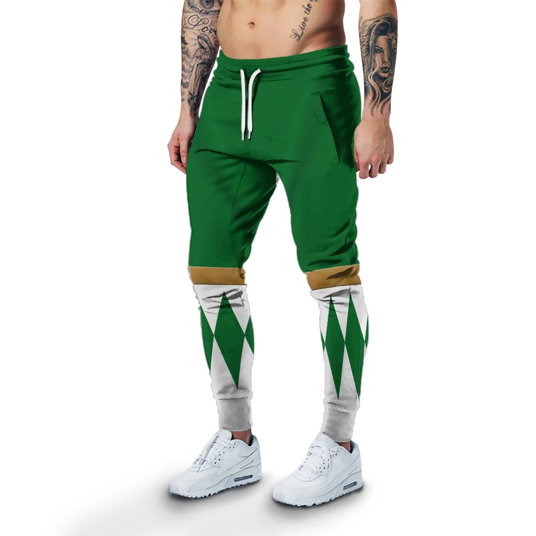 Alohazing 3D Mighty Morphin Power Ranger Ninja Rangers White Falcon Custom Sweatpants