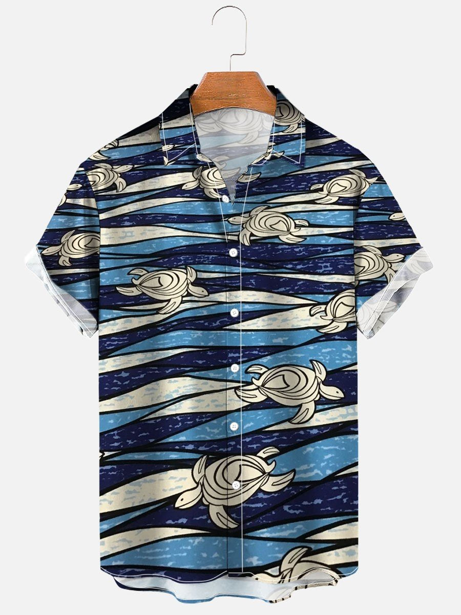 Men’S Turtle Abstract Art Pattern Shirt