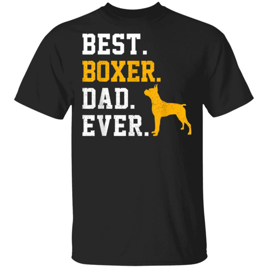 Vintage Best Boxer Dad Ever Fathers Day Dog Gifts Tshirt