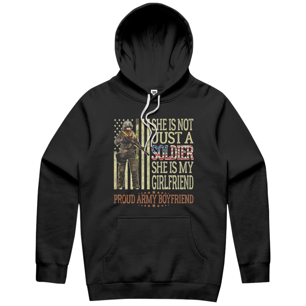 Mens My Girlfriend Is A Soldier Hero Hoodie