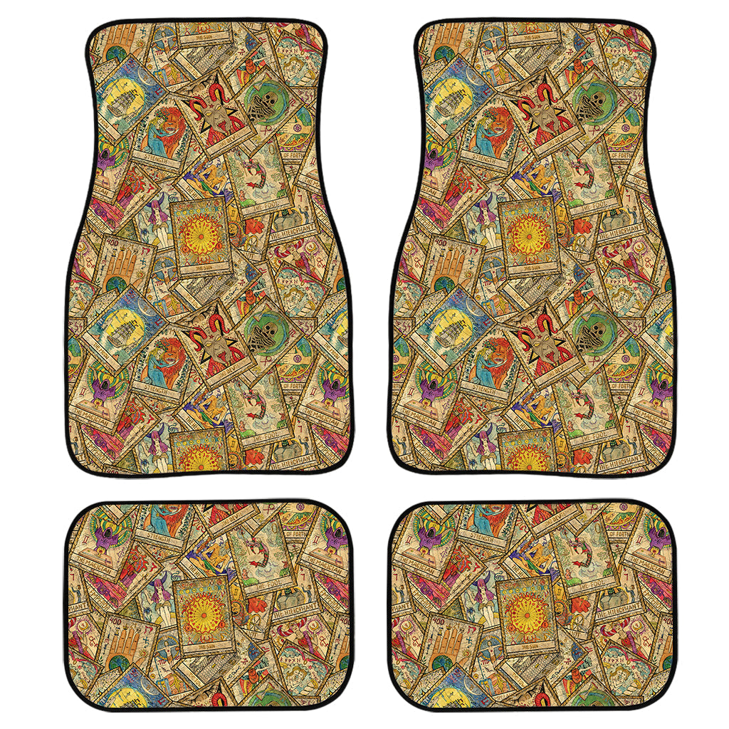 Vintage Wicca Tarot Card Print Front And Back Car Floor Mats, Front Car Mat