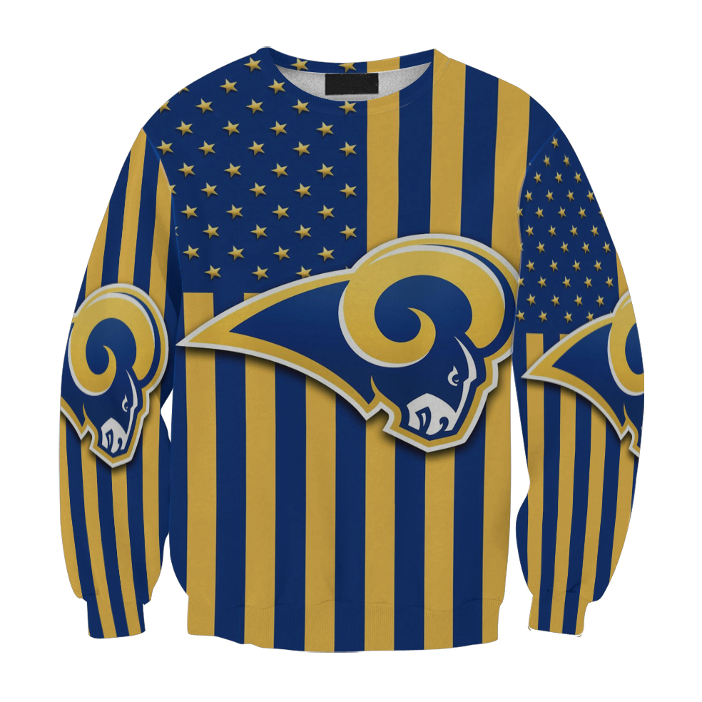 Los Angeles Rams Yellow Blue Flag Gift For Fan 3D Full Printing Sweatshirt