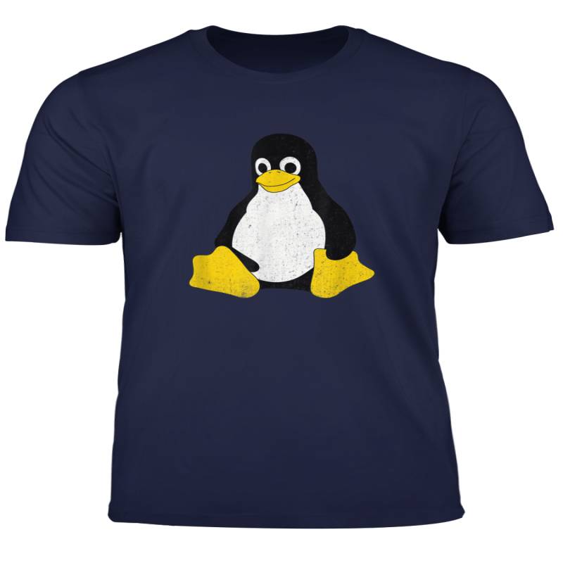 Linux Mascot Tux The Penguin Vintage T Shirt Men Women Kids