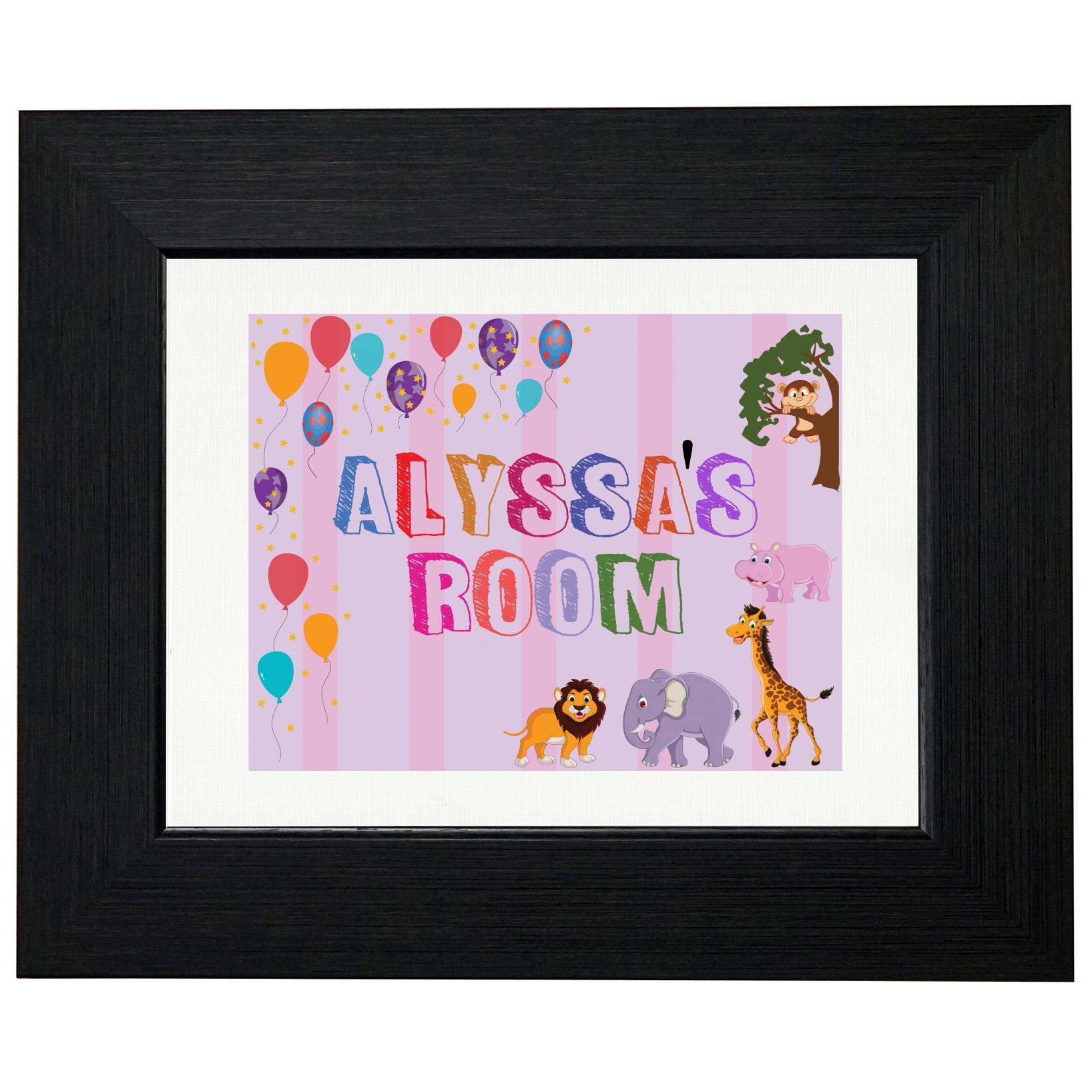 Alyssa’s Room – Boy Birthday Gift – Balloons & Animals T-Shirt, Framed Print, Pillow, Golf Towel