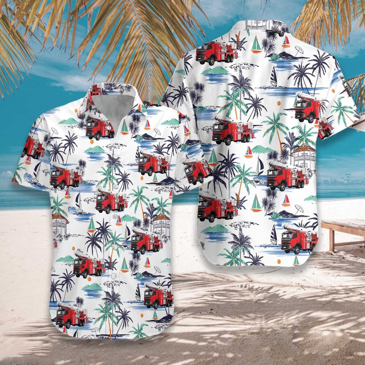 Fire Truck Friend Of Firefighter Hawaii Shirt For Men Women Adult Ha66140