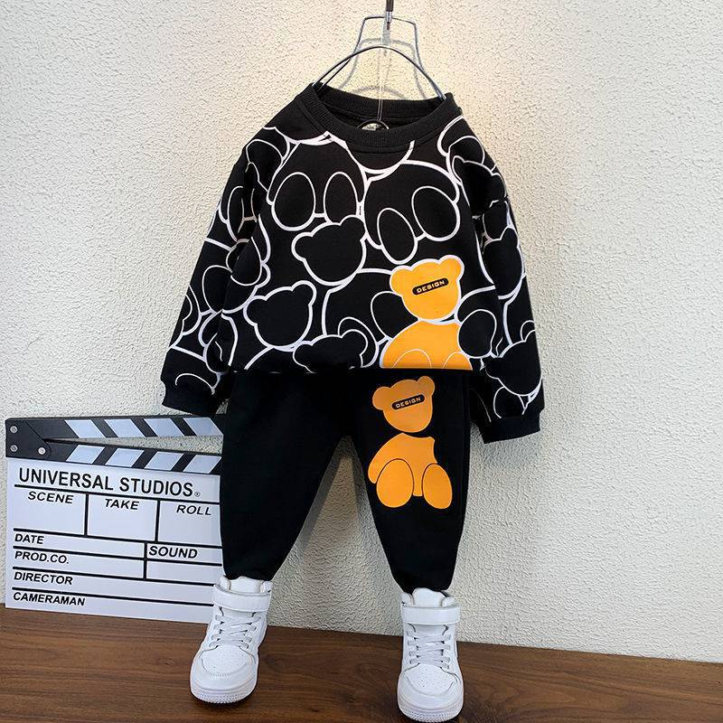 Boy Sets Spring Autumn Boys Clothes Cartoon Bear Tracksuit Kids Clothing For Boys Sportwear Pants Outfits 4 6 8 10 12 Year alx