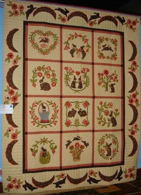 Bunny With Flower Cla0910081Q Quilt Blanket