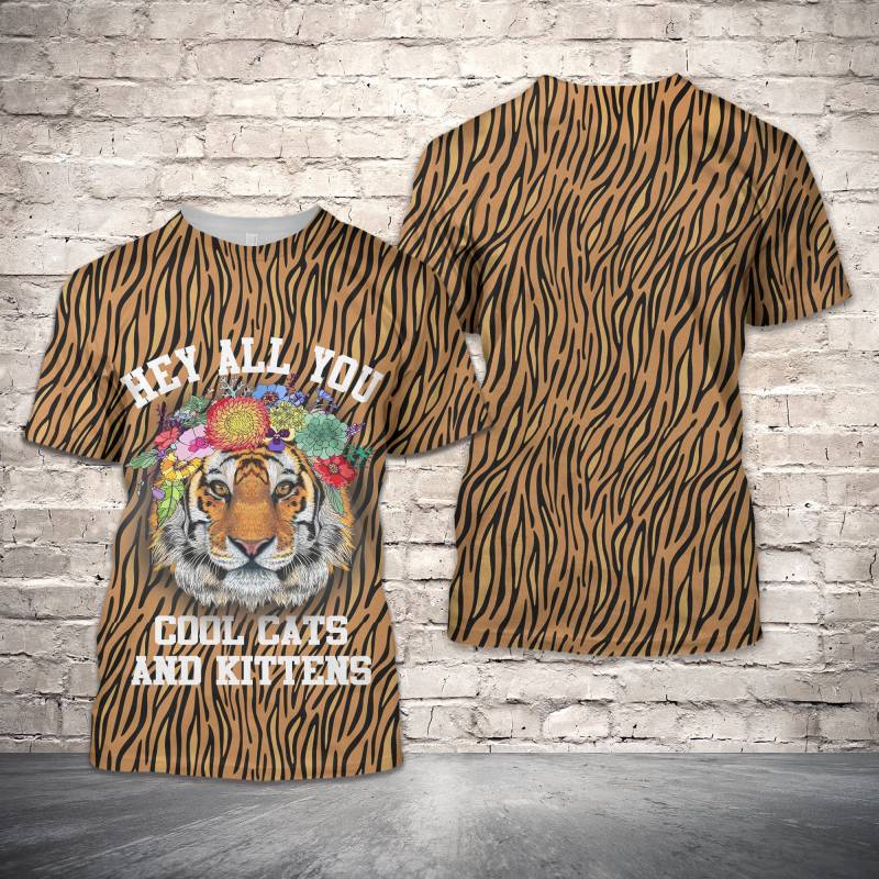 Tiger Kittens & Cats T1806 – Unisex Tshirt 3D