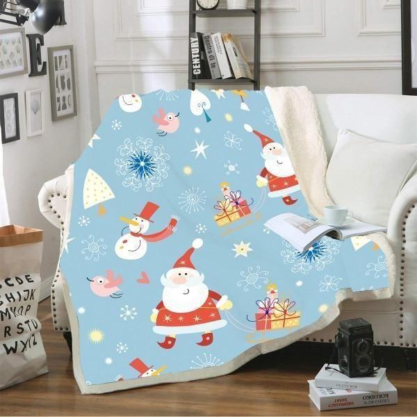 X-Mas Light Pattern Blanket Christmas Decoration Ideas