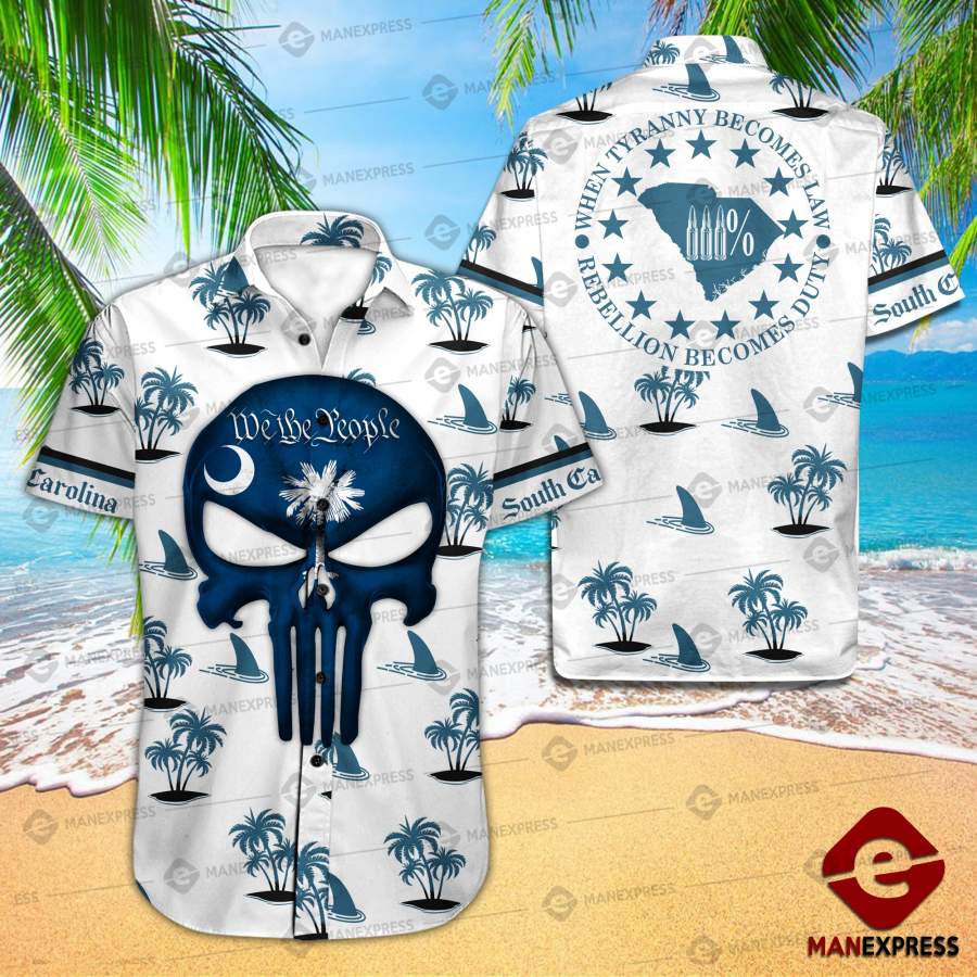 Mh 198 South Carolina Three Percenter Hawaiian Shirt Ha68399