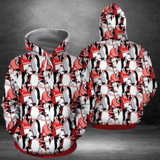 Penguin Love Christmas 3D All Over Printed Hoodie For Men & Women, Gift For Christmas Occasion, Merry Christmas