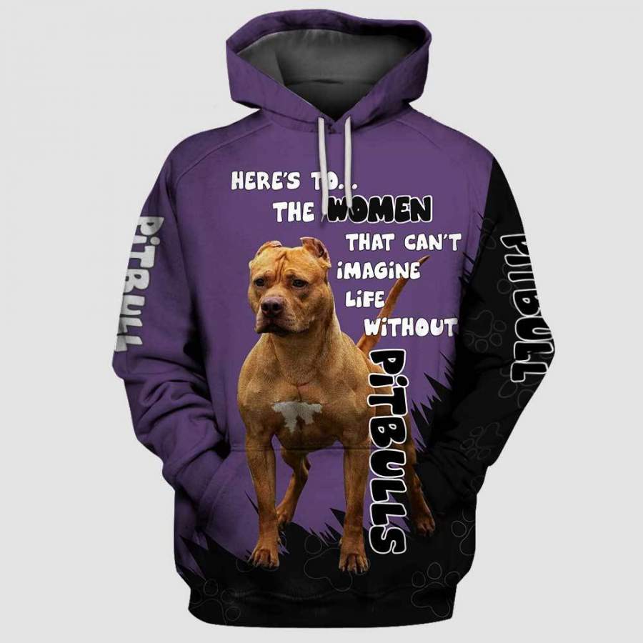 PITBULL DOG Women 3D Hoodie Full Printing