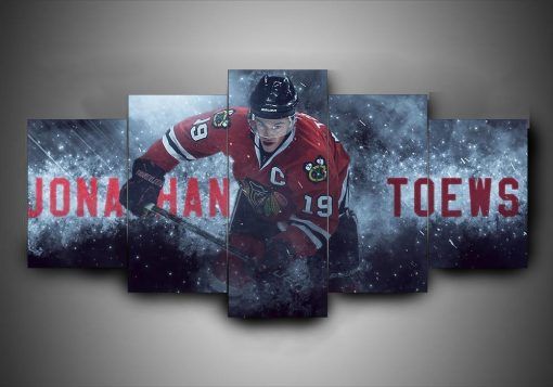 Chicago Blackhawks Jonathan Toews Sport 5 Panel Canvas Art Wall Decor