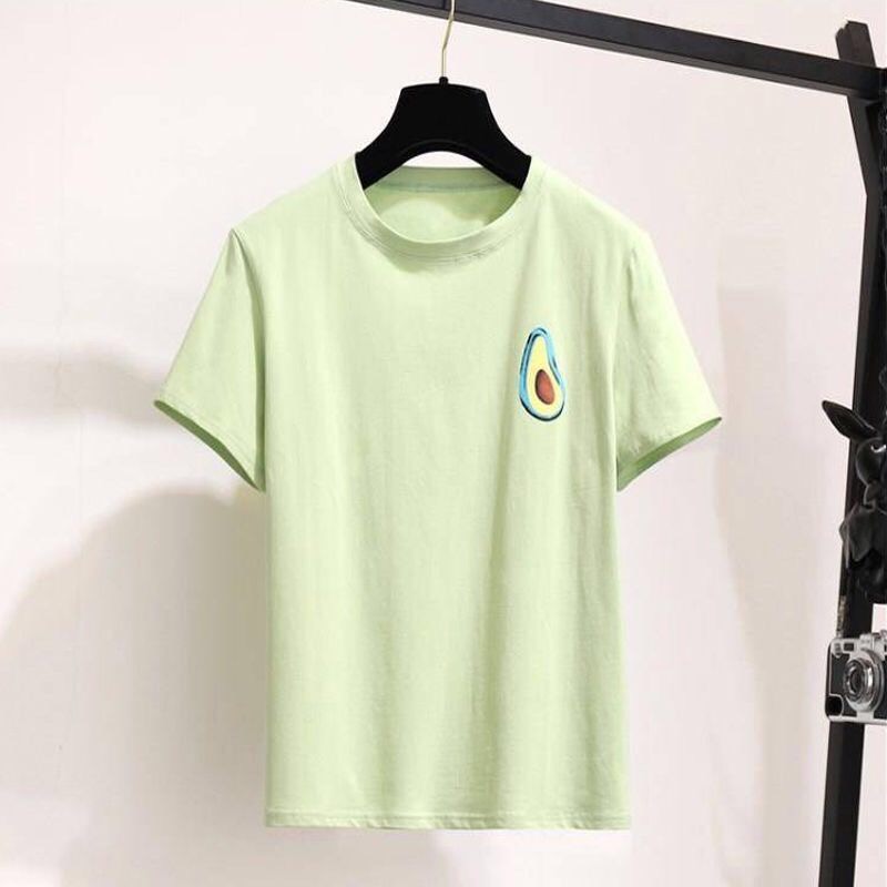 2021 Summer Women Fashion T-shirt Skirts Set Girls Leisure Avocado Dress Lady Casual Green Short Sleeve Clothing Suit Wholesale alx