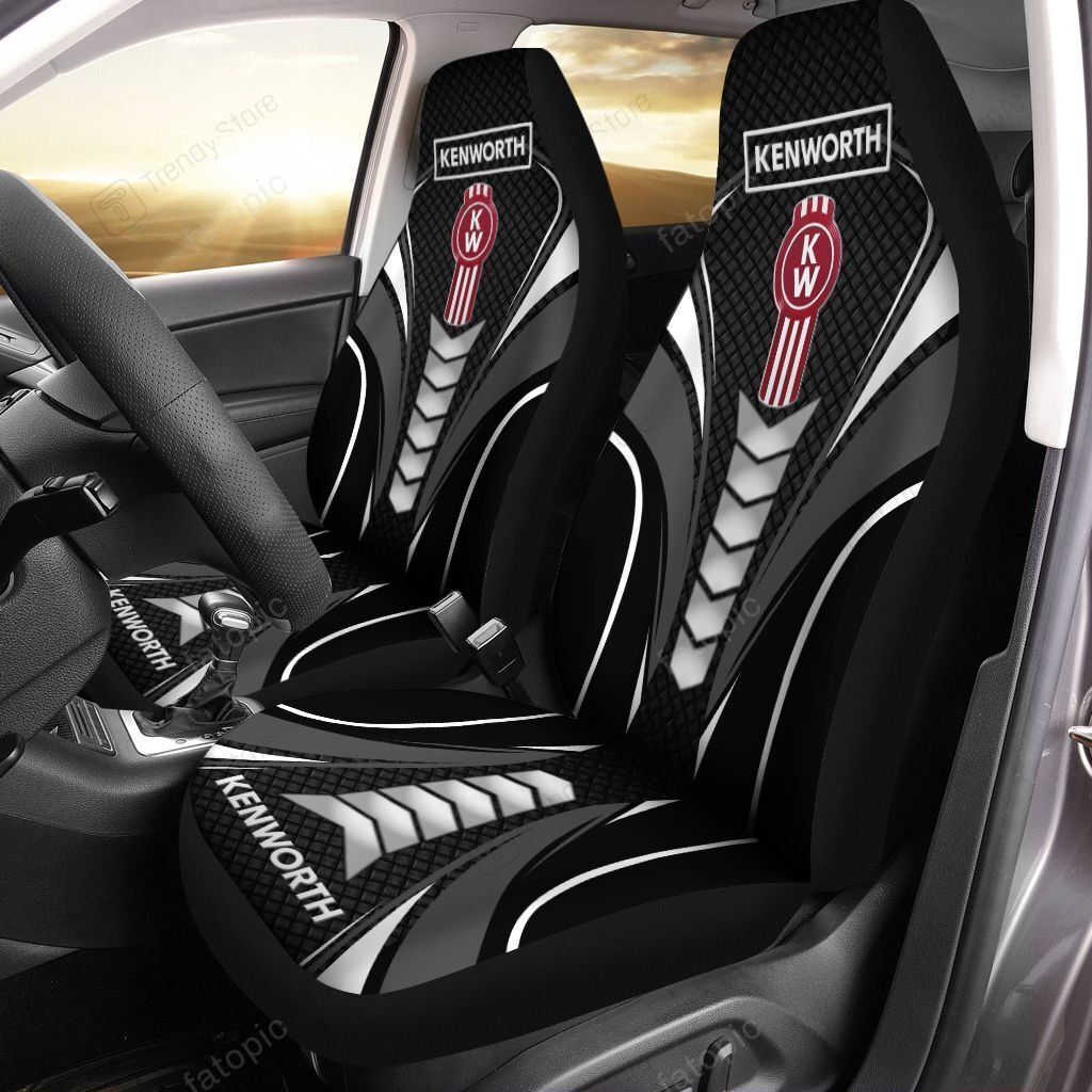 Kenworth Car Seat Cover Set Of 2 Ver 1 Black