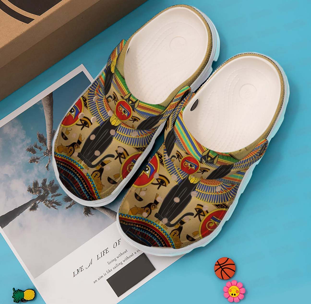 Cat Personalized Clog, Custom Name, Text Ancient Cat, Fashion Style For Women, Men, Kid, Print 3D