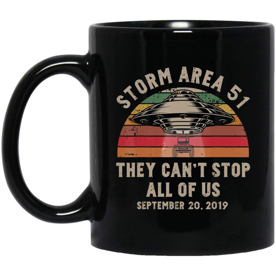 Storm Area 51 Jeeps UFO Vintage They Can’t Stop Us Coffee Mug