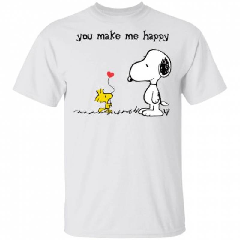 Snoopy Woodstock You Make Me Happy T-Shirt