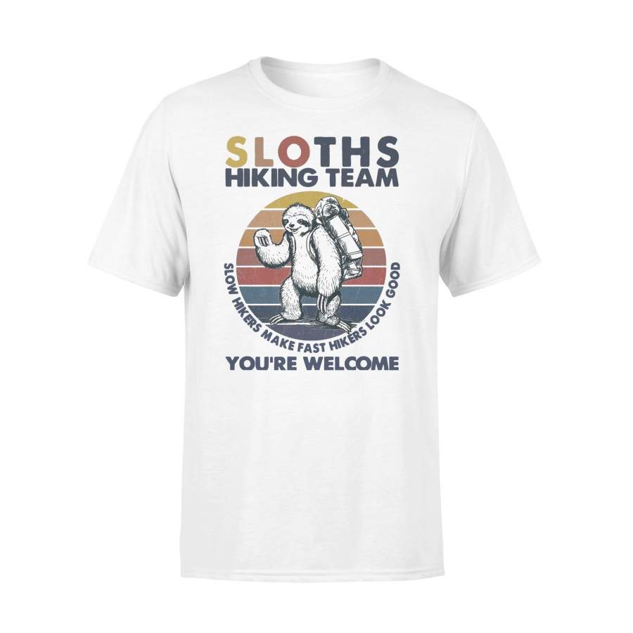 Sloths Hiking Team Slow Hikers Make Fast Hikers Look Good Vintage T-shirt