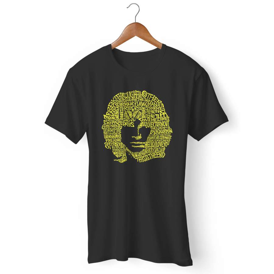 Jim Morrison The Doors Typography Man’s T-Shirt