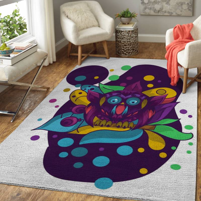 Pop art owl vector illustr – Animals Area Rug Carpet