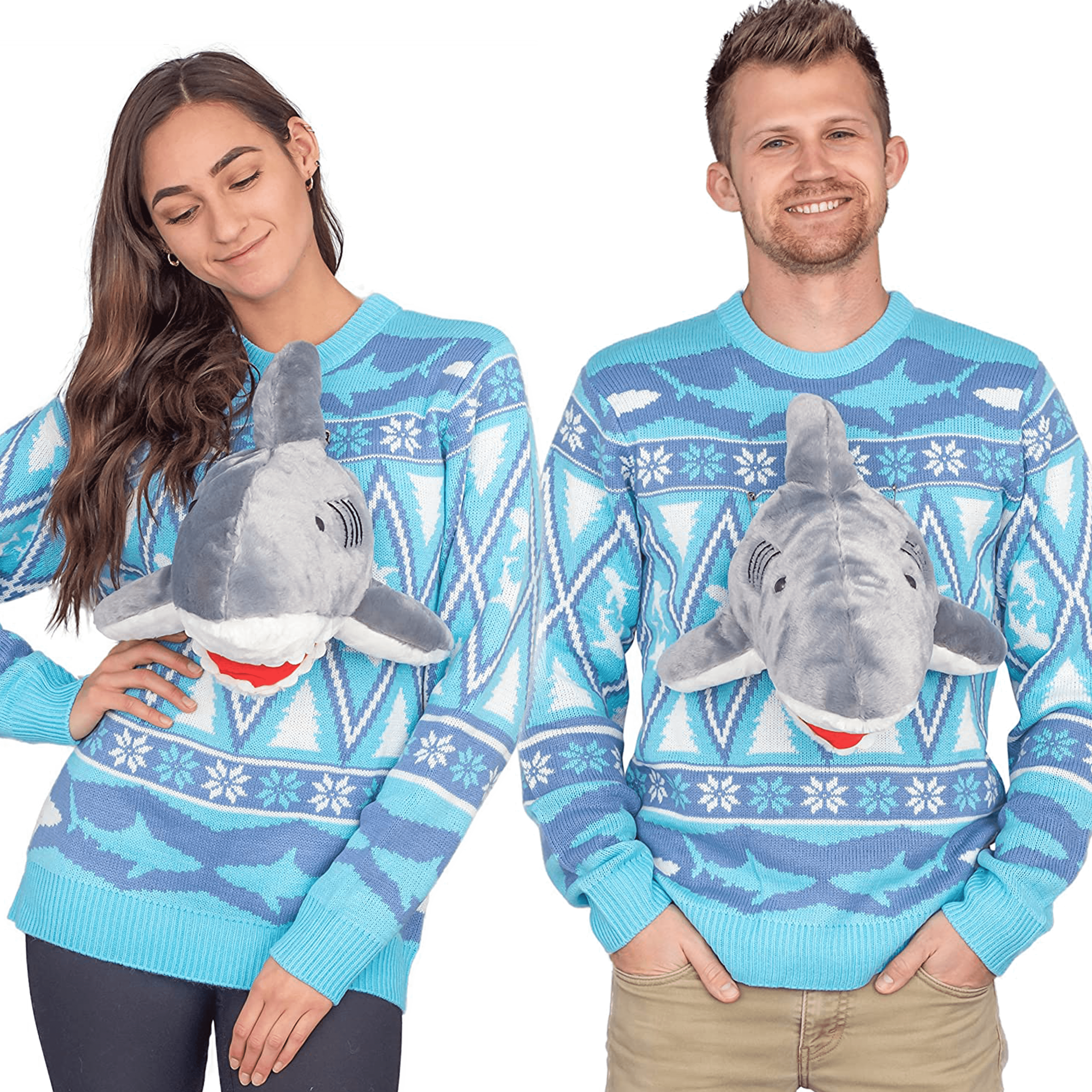 3D Shark Ugly Christmas Sweater