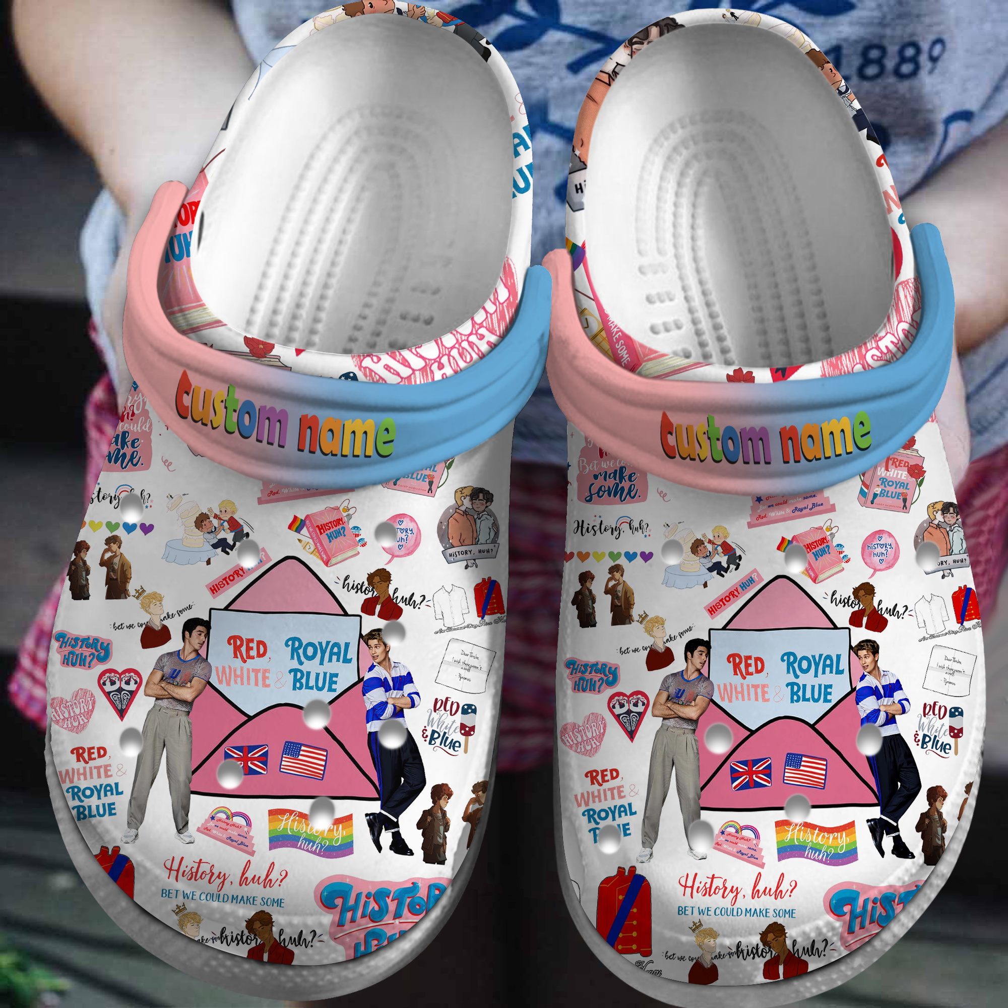 Red White And Royal Blue Movie Crocss Clogs For Men Women And Kid Bm1411-1139