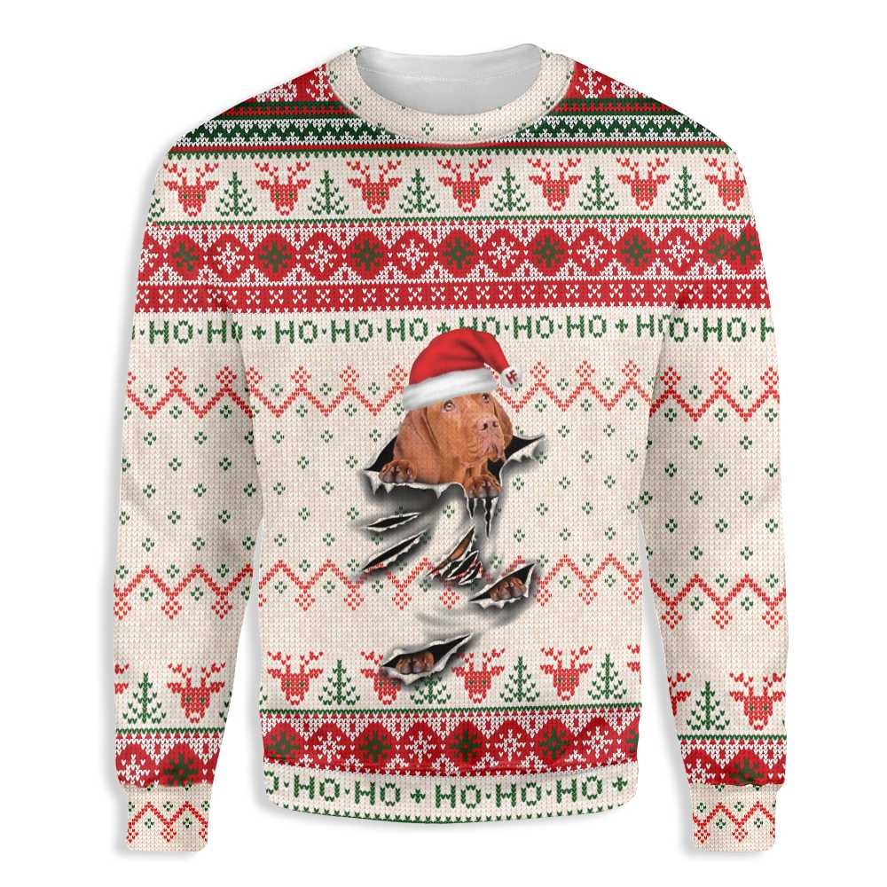 Ugly Christmas Vizsla Scratch Ez12 1510 All Over Print Sweatshirt