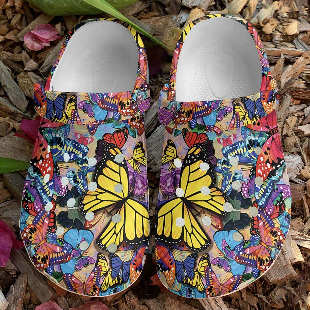 Butterfly Personalized Clog, Custom Name, Text Butterflies In Love, Fashion Style For Women, Men, Kid, Print 3D