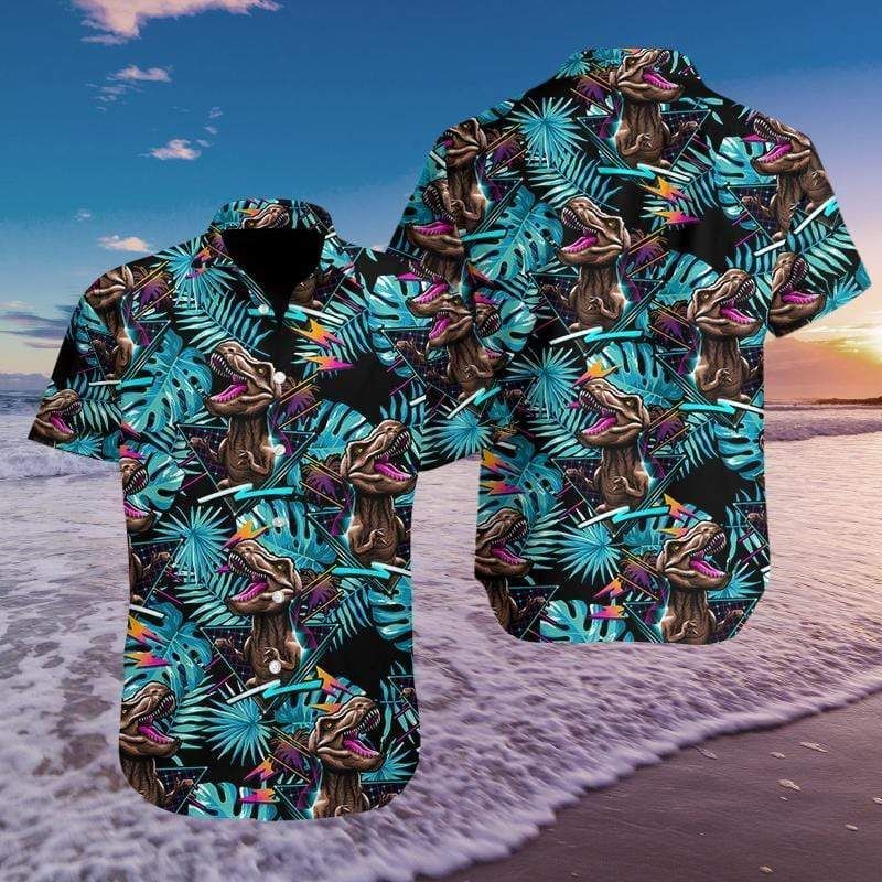 Buy Funny Dinosaur Aloha Hawaii Shirts Ha17443