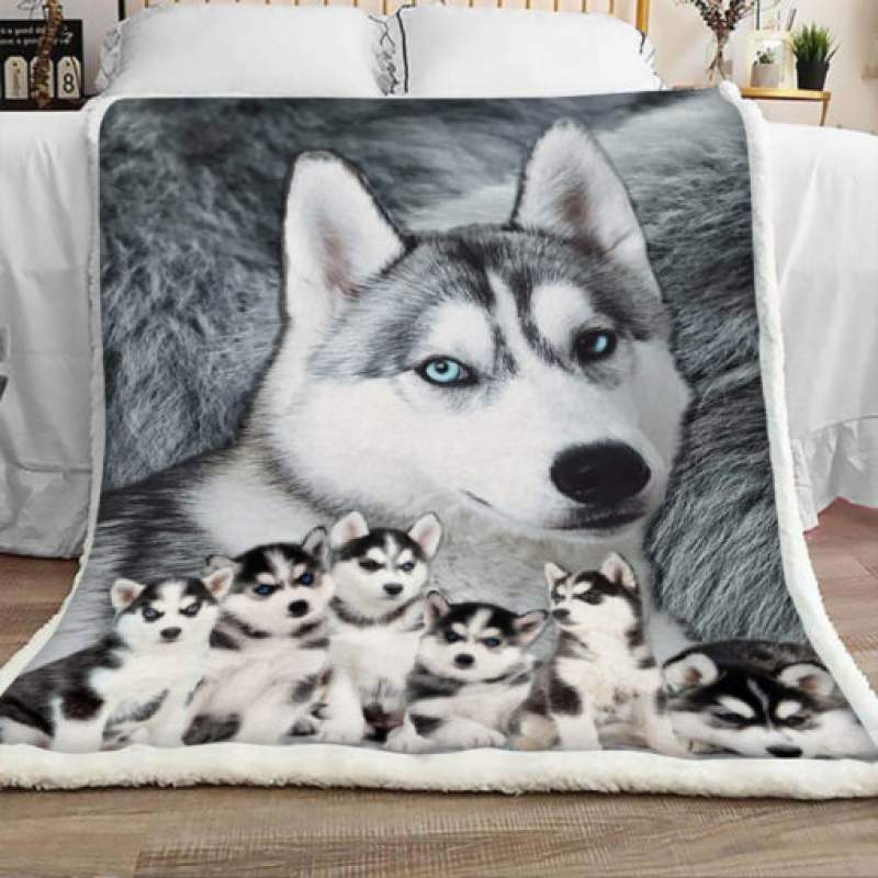 Siberian Husky Sherpa Blanket JR1601 78O58