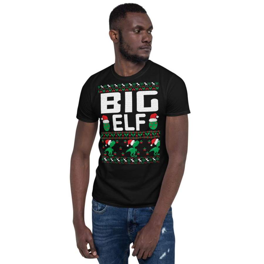 Big Elf Christmas Ugly Sweater Party Short-Sleeve Unisex T-Shirt