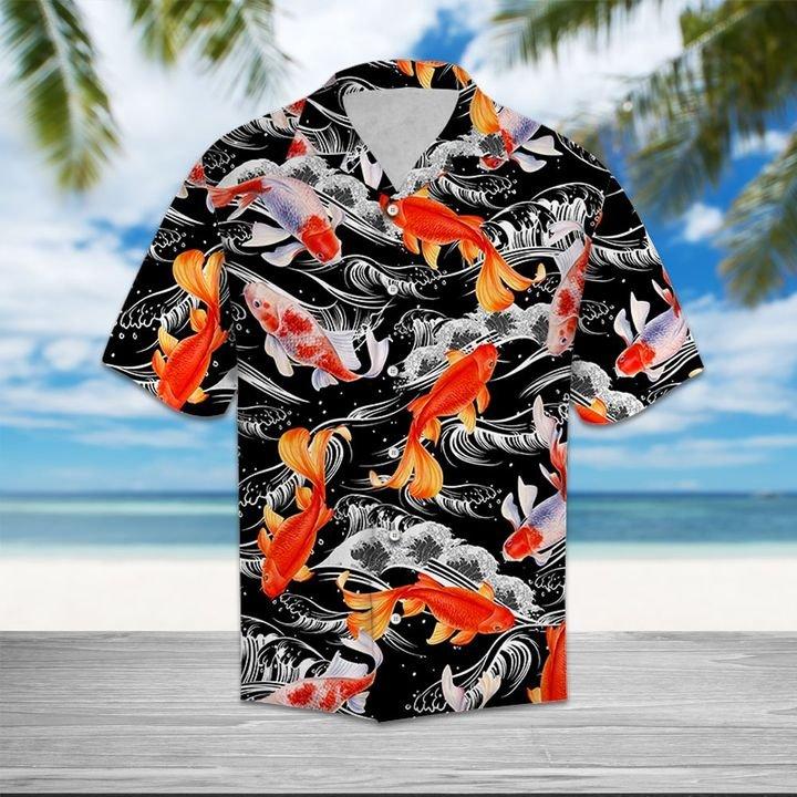 Koi Fish Wave Water All Over Printed Hawaii Shirt Ha29301