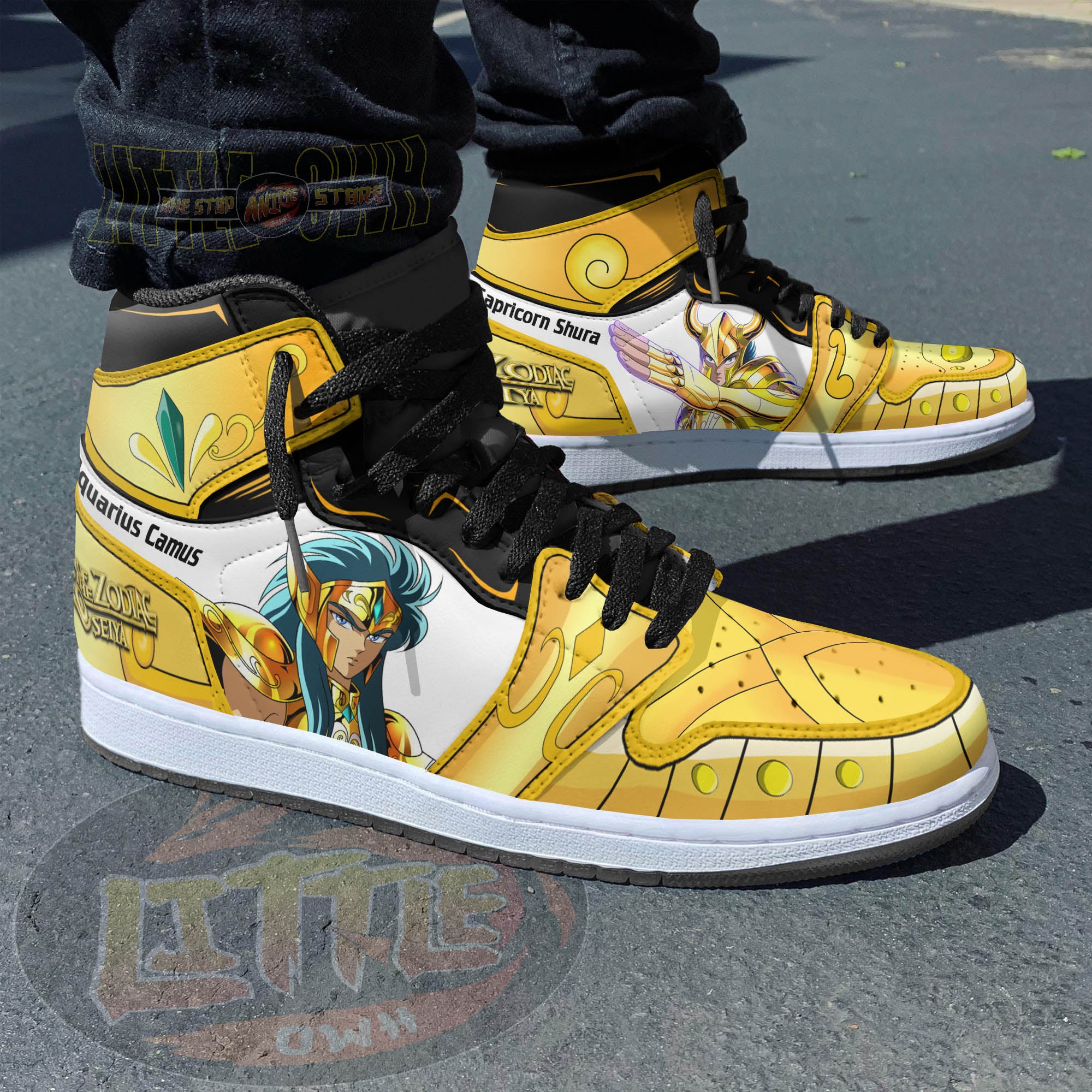 Capricorn Shura X Aquarius Camus Anime Shoes Saint Seiya Custom Jd Sneakers