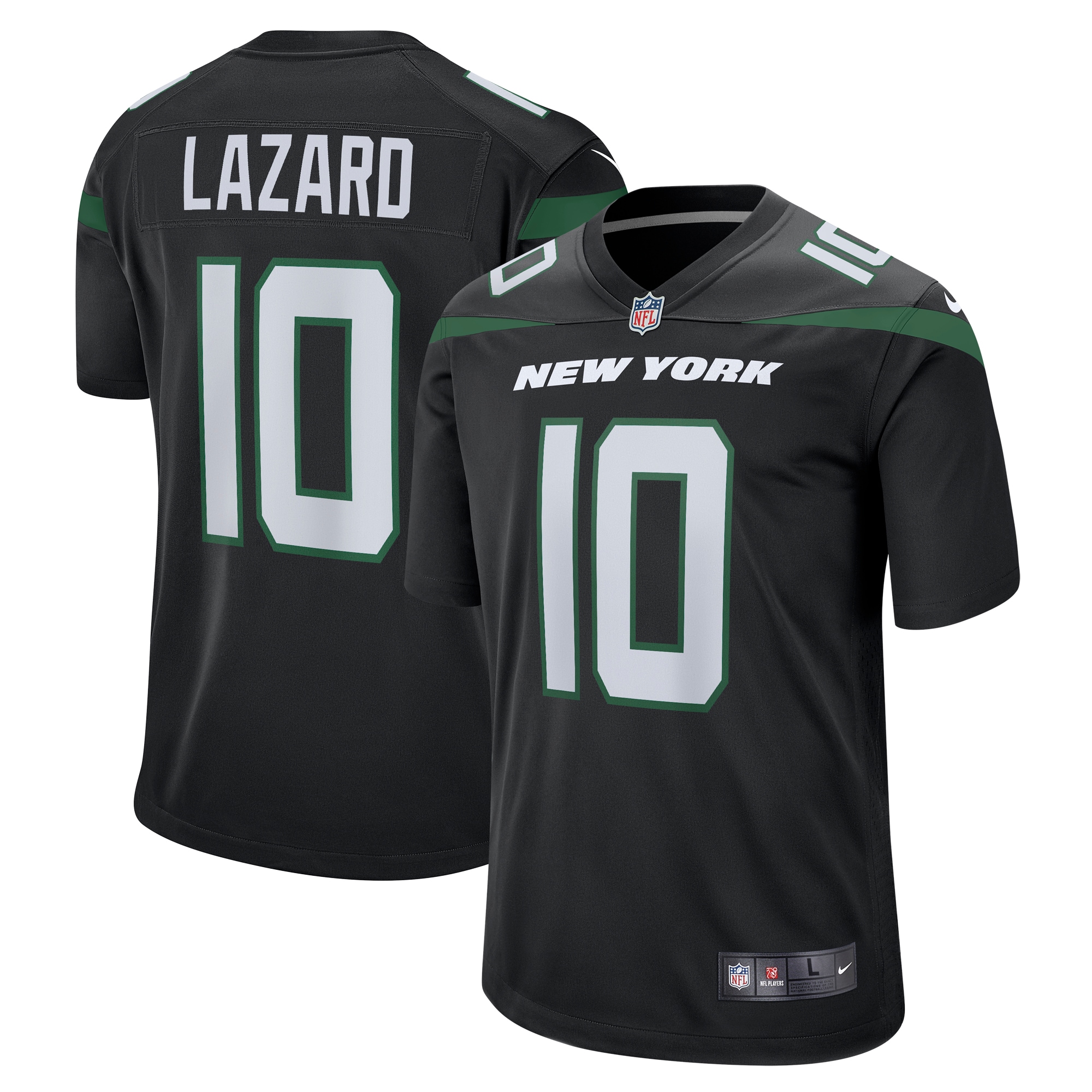 Allen Lazard New York Jets Alternate Game Jersey – Stealth Black