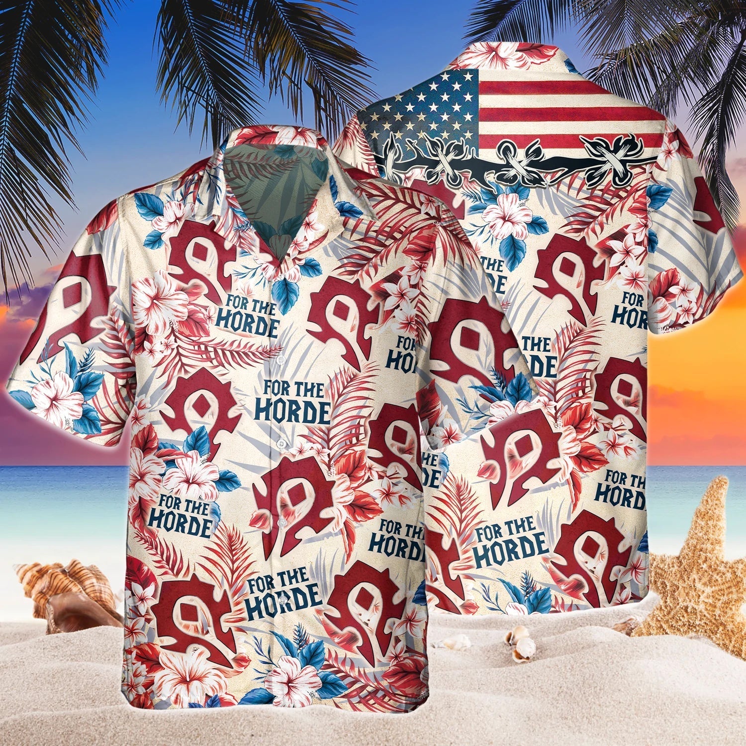 Wow Hawaiian Shirt – Horde Beach Shirt 3D Hawaiian Shirt