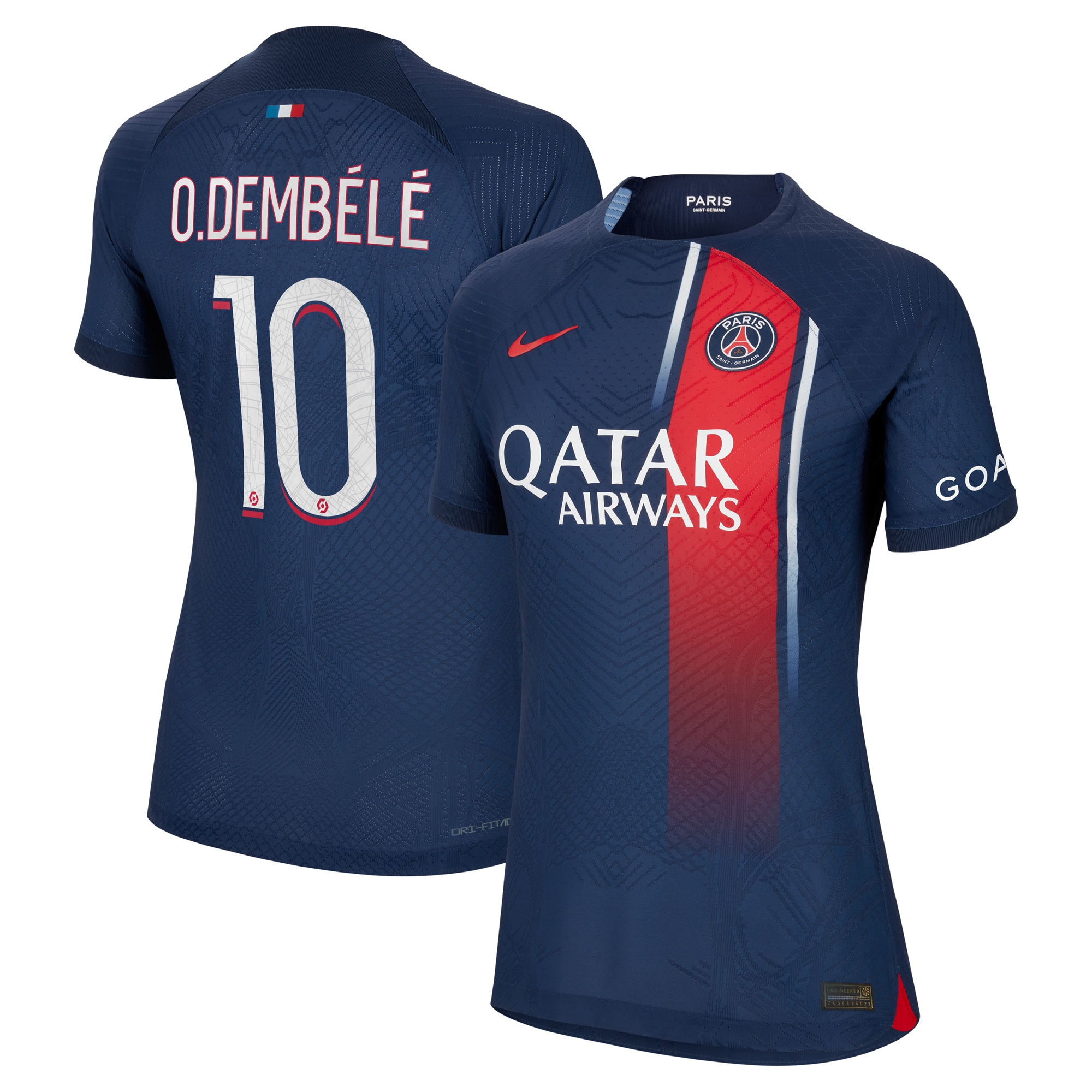 Ousmane Dembélé Paris Saint-Germain Women's 2023/24 Home Match Authentic Player Jersey – Navy