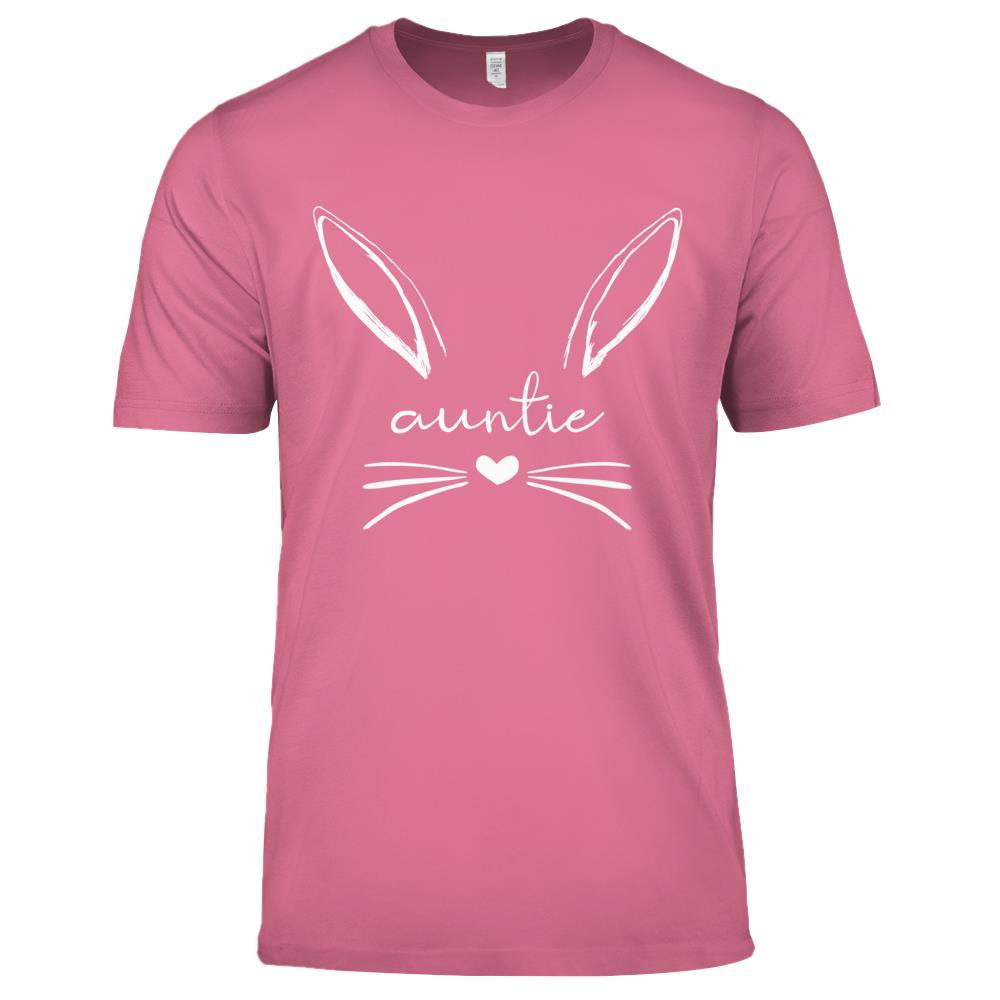 Auntie Cute Bunny T-shirt, Easter Gift For Aunt Premium T Shirts