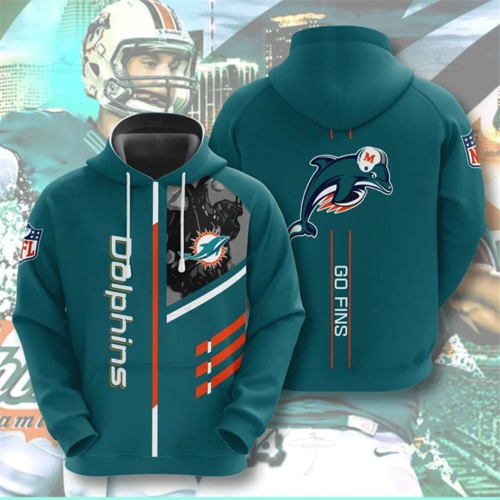 Miami Dolphins Hoodies 3 Lines Graphic Gift S